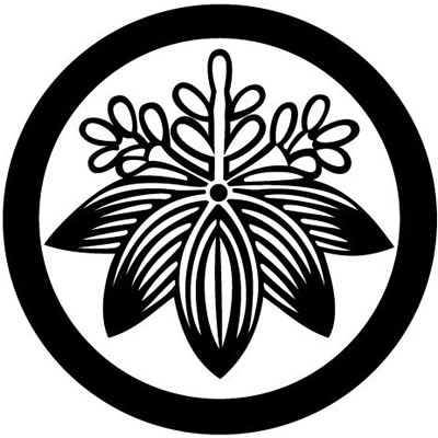 丸に陰車前草桐