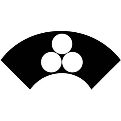 地紙に地抜き三つ星