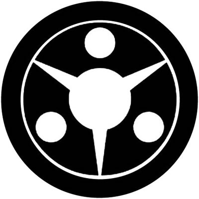 丸に三つ日の丸地紙