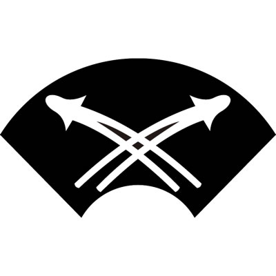 地紙に地抜き違い松葉