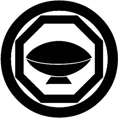 丸に隅切り角に盃