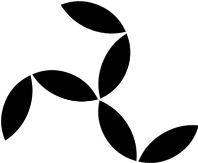 三つ割り七宝崩し