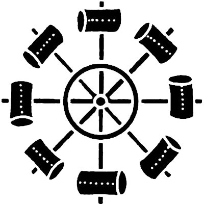 八つ水車・八つ槌車・八つ柄杓車（３）