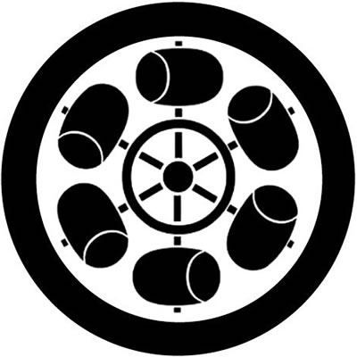 丸に六つ水車・丸に六つ槌車・丸に六つ柄杓車