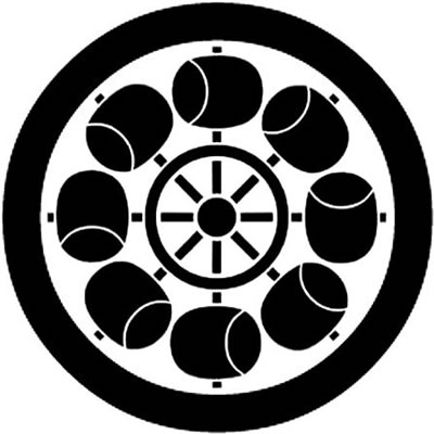 丸に八つ水車・丸に八つ槌車・丸に八つ柄杓車