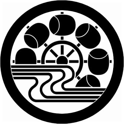 丸に水車に水・丸に槌車に水・丸に柄杓車に水・丸に水に槌車