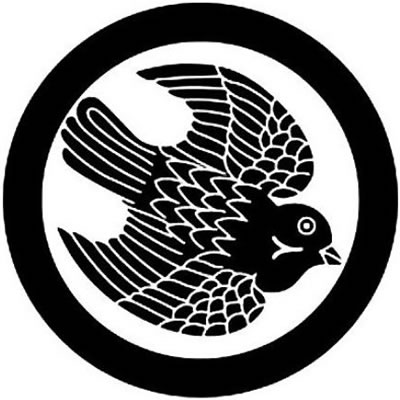 丸に飛び雀（２）