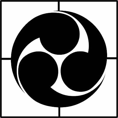 敷瓦の内に左三つ巴