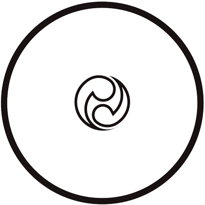 糸輪に豆陰二つ巴・糸輪に陰豆二つ巴