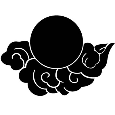 月に雲・日輪に雲