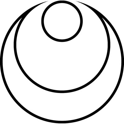 陰真向き月に星