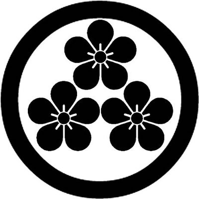 丸に三つ盛り梅・丸に三つ盛り梅の花