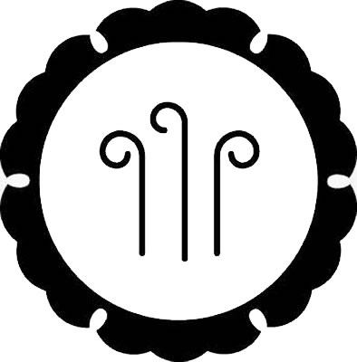 外雪輪に三本蕨