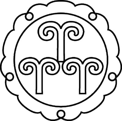 雪輪に三つ立ち蕨