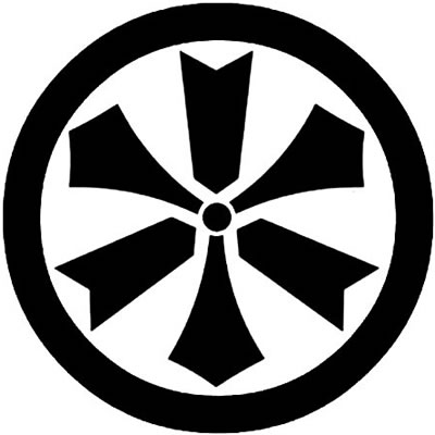 丸に剣三つ矢筈