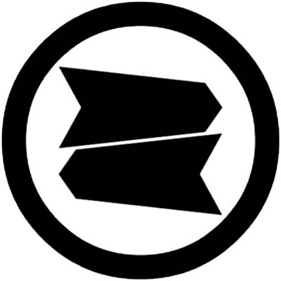 丸に入れ違い矢筈