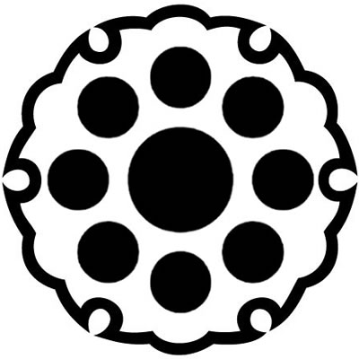 雪輪に細川九曜