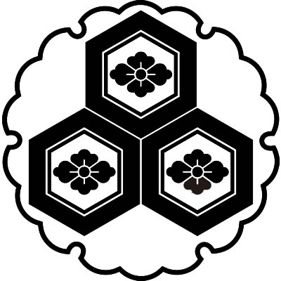 糸雪輪に三つ盛り亀甲に花菱