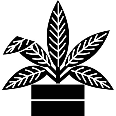 楪に二つ引き両