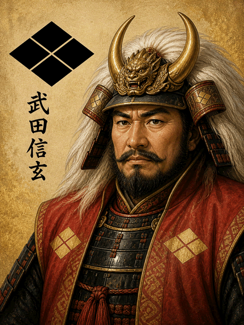 武田信玄 似顔絵