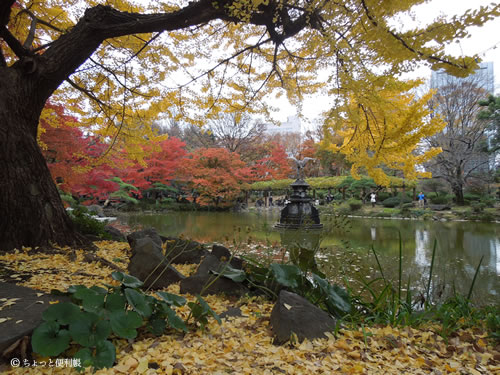 東京・日比谷公園  鶴の噴水・2015年・平成27年12月撮影