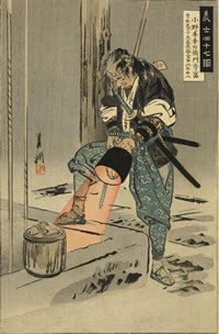 「義士四十七図 - 小野寺幸右衛門秀富（尾形月耕画）」（国立国会図書館蔵）