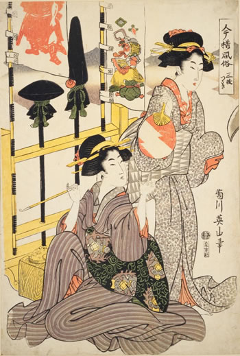 菊川英山「今様風俗・五節句乃内五月の節句」(国立国会図書館蔵)