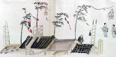 橋本養邦「江戸年中風俗之絵・七夕」(国立国会図書館蔵)