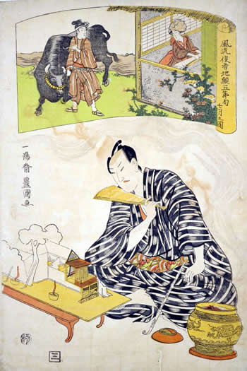 歌川豊国「風流役者地顔五節句・七月之図(国立国会図書館蔵)