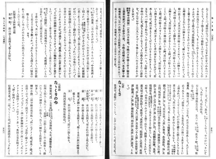 江戸後期から昭和初期の辞典に見る「ななくさ」