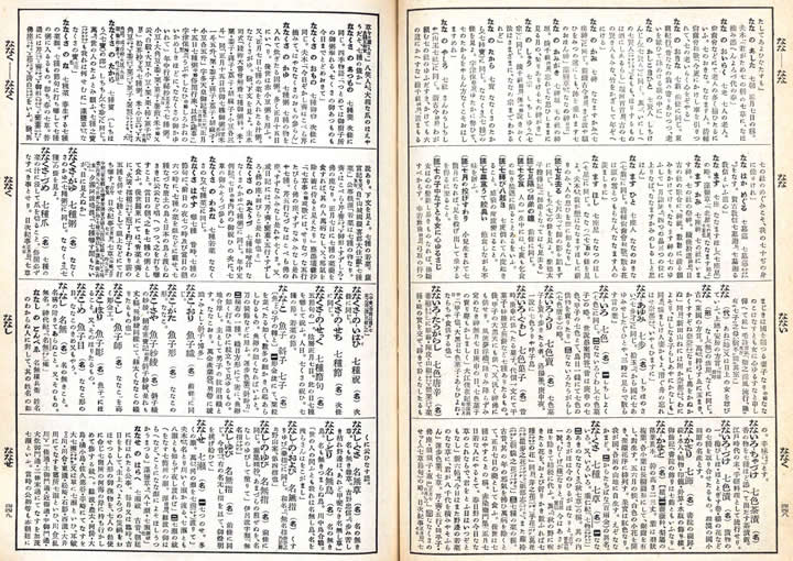 江戸後期から昭和初期の辞典に見る「ななくさ」