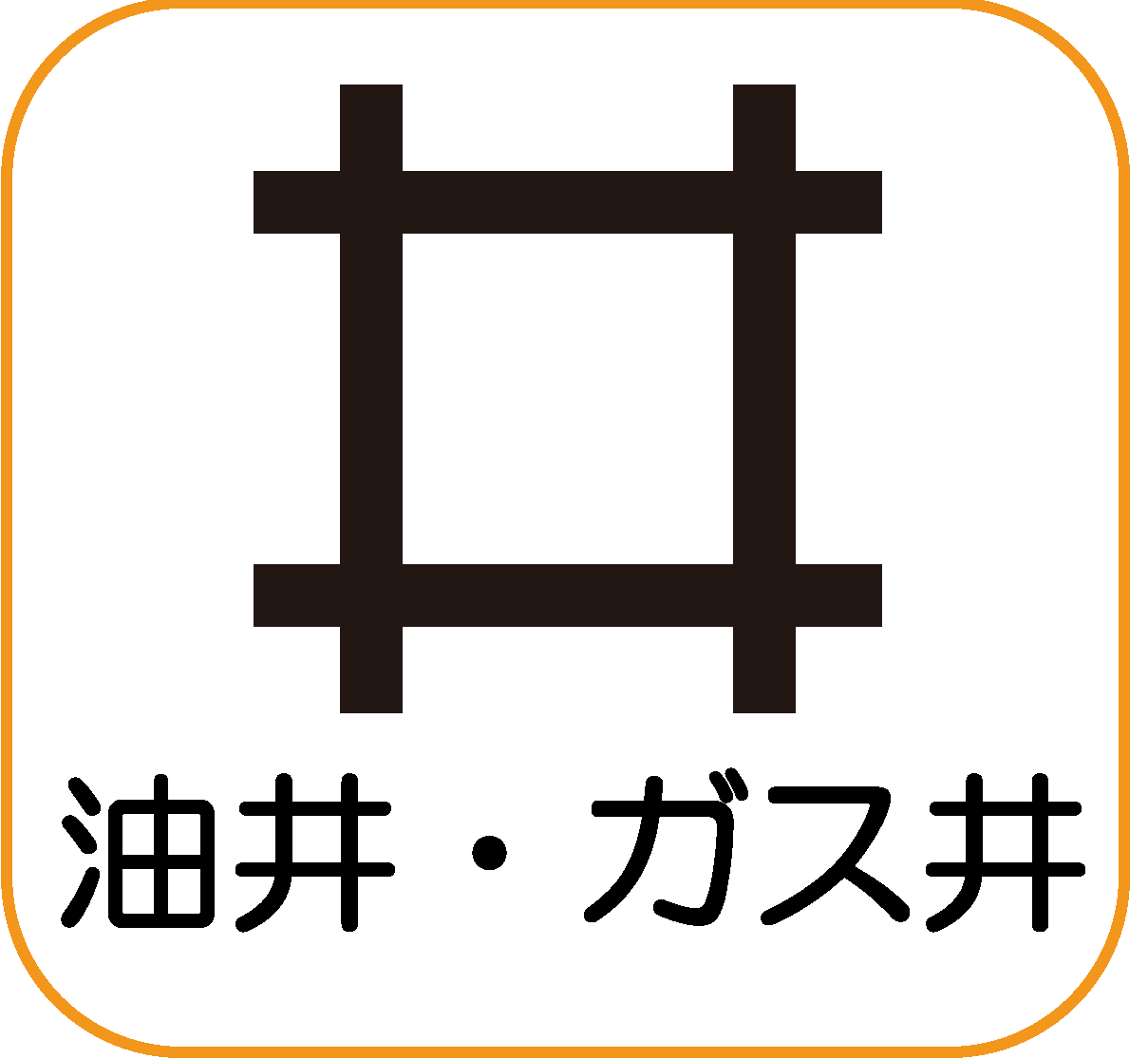 地図記号：油井・ガス井