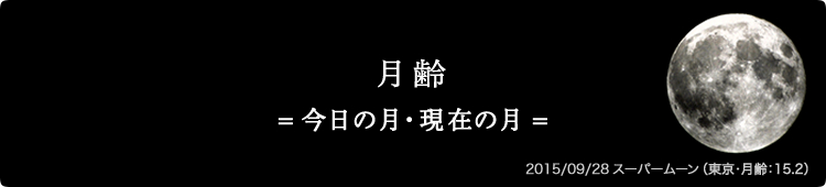 月齢・きょうの月・今日の月・現在の月