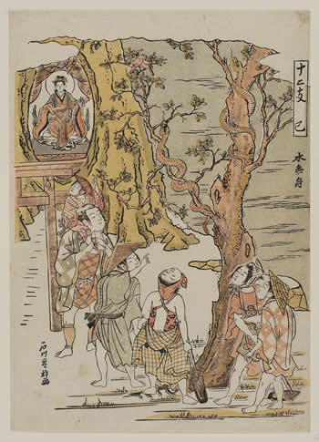 石川豊雅『十二支　巳　水無月』
